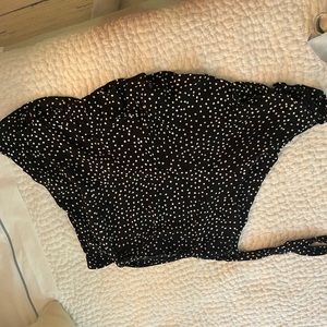 Zara black and white polka dot skirt/skort